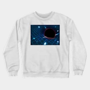 Black hole warping space-time, artwork (F002/7878) Crewneck Sweatshirt